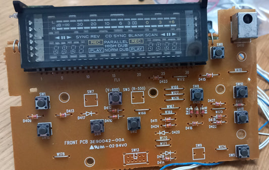TEAC V-610 V-615 FRONT PCB DISPLAY 3E90042-00A