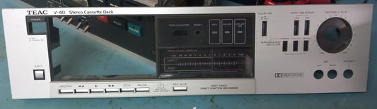 TEAC V-40 CASSETTE  front panel, please read