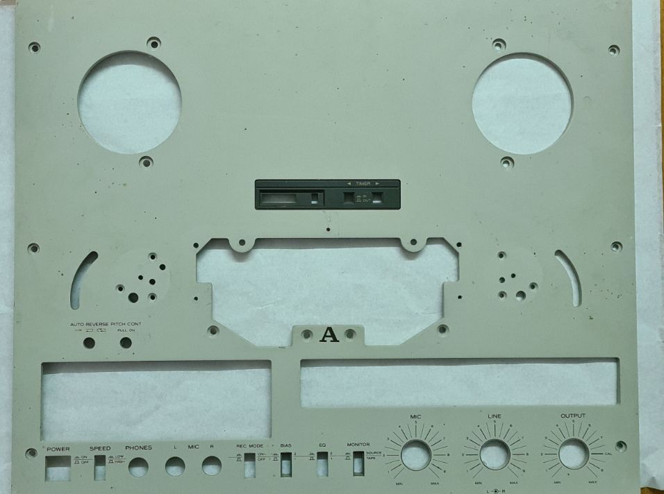TEAC X-7R FRONT PLATE IN VARIOUS STATES