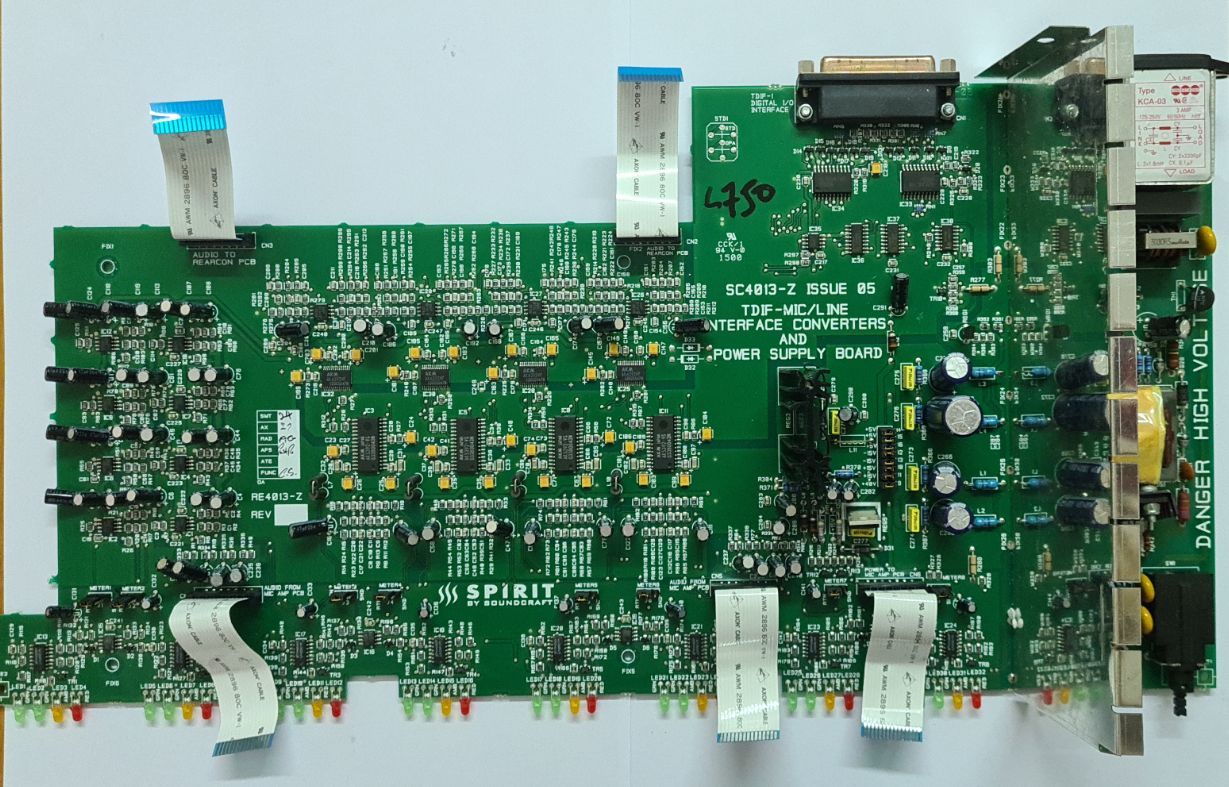 Spirit Computer Interface Soundcraft spirit digital mic line interface SC4013-Z ISS 5 MAIN BOARD ...