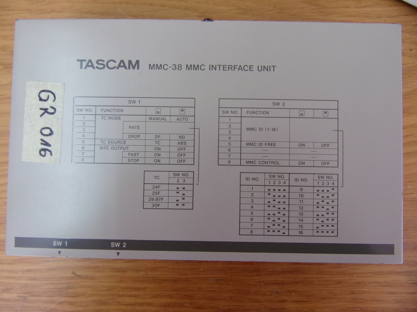 Tascam MMC-38 Interface unit and cable and instructions