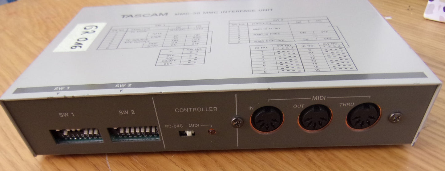 Tascam MMC-38 Interface unit and cable and instructions