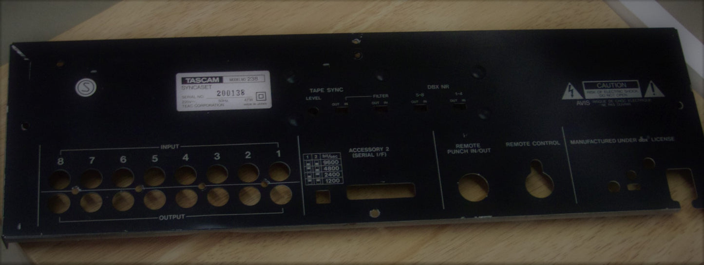 Tascam 238 rear connector panel