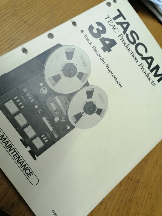 Tascam 34 original operation maintenance service manual