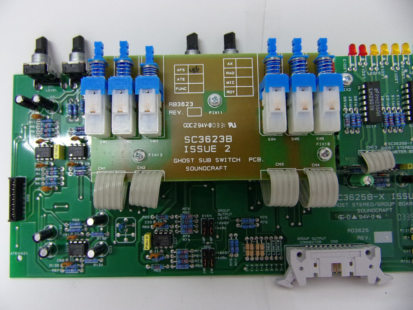 Soundcraft Ghost Stereo Group boards SC3625B-X ISS 4 OR ISS 2