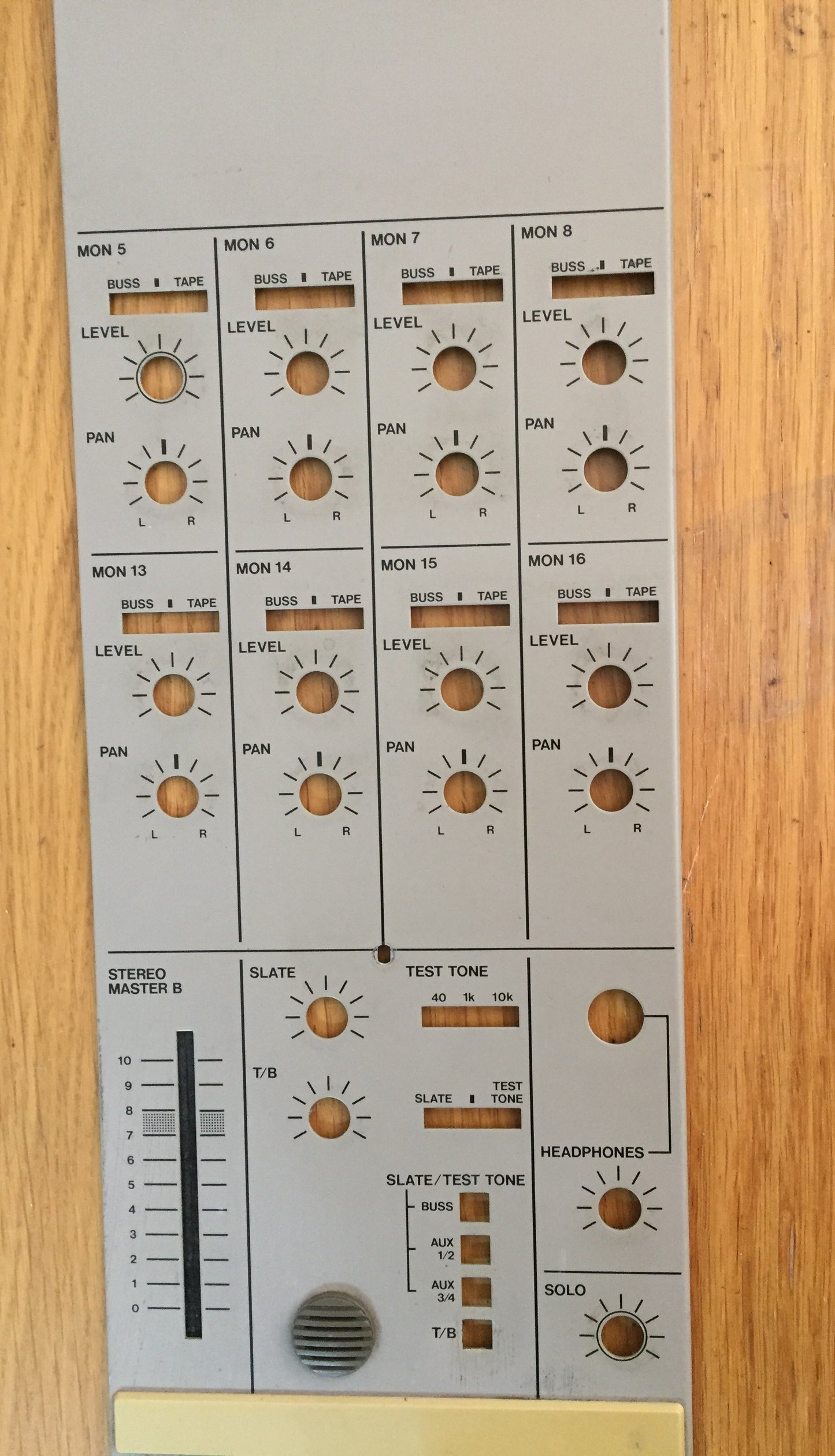 Tascam M-520 slate and talkback panel