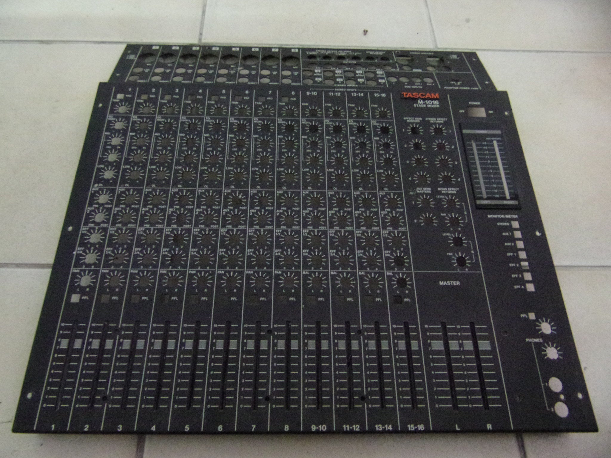 Tascam M mixer metal top panel