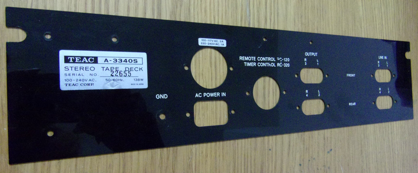 Teac A-3340S rear plastic cosmetic panel