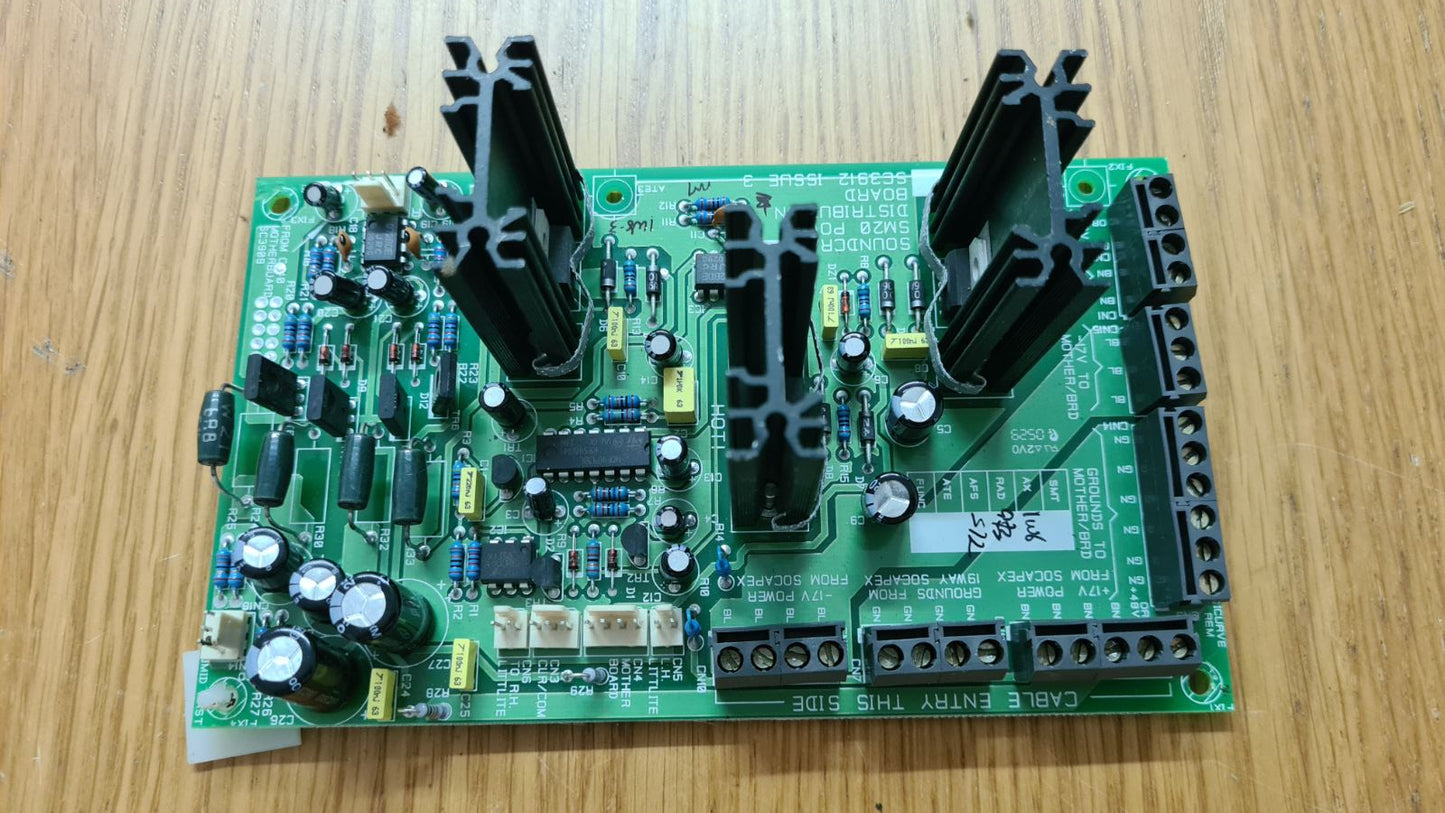 Soundcraft SM-20 power distribution board SC3912 ISS 3 PCB