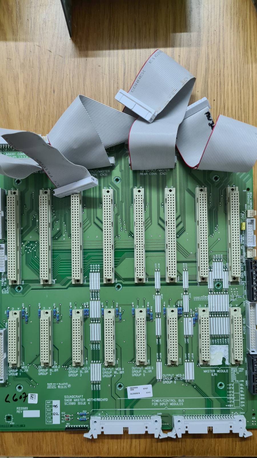 Soundcraft SM-20 MASTER MOTHERBOARD SC3909 ISS 4 PCB