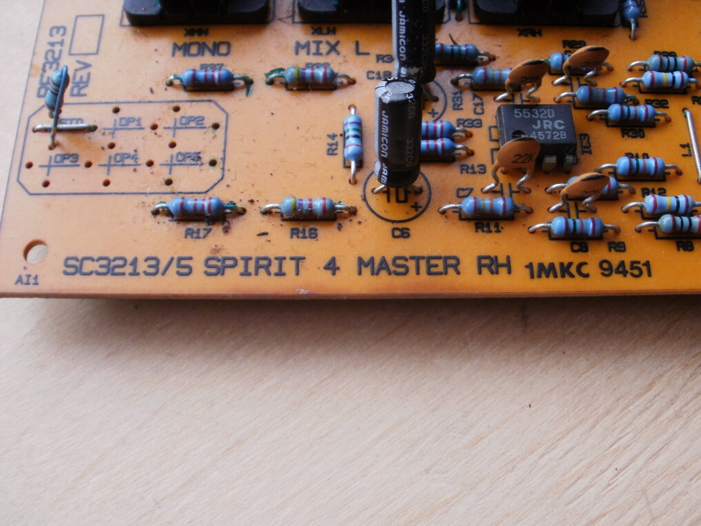 Soundcraft Spirit 4 live pcb SC3213/5 Master RH