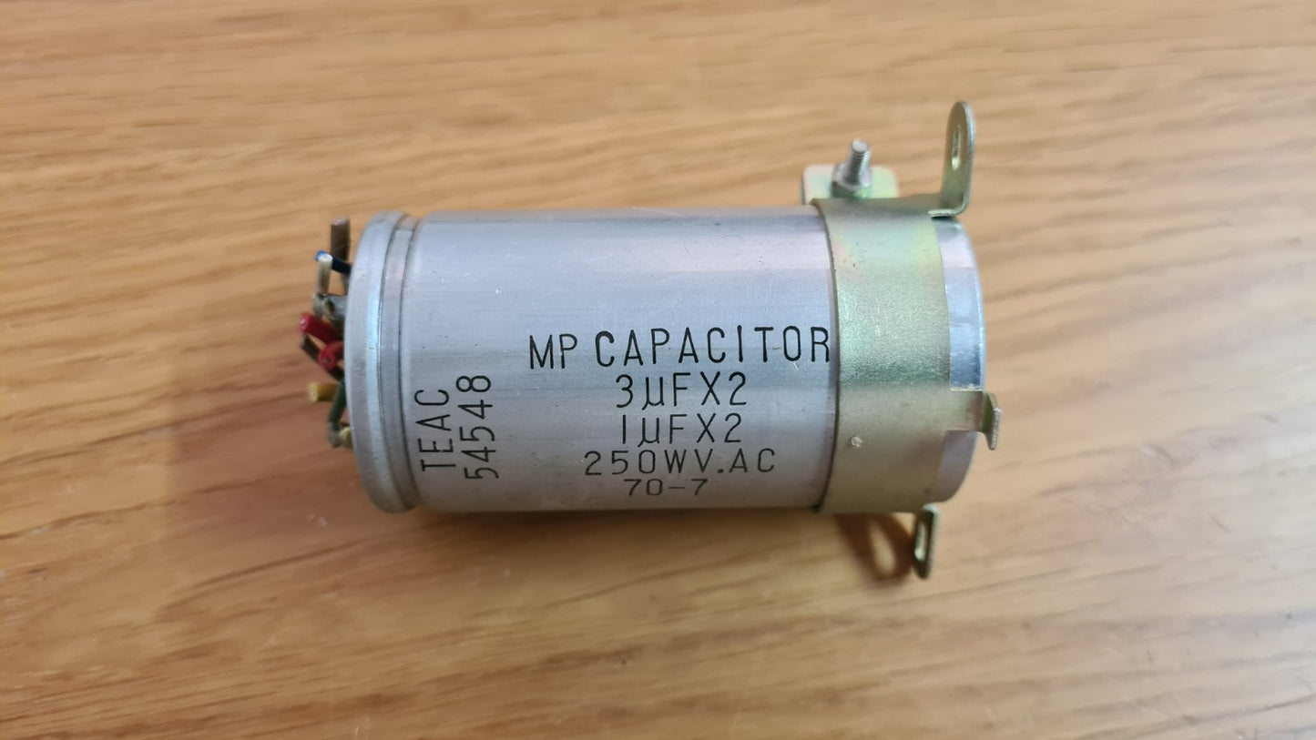 Teac A-4010S motor capacitor 2x3uf 2x 1uF