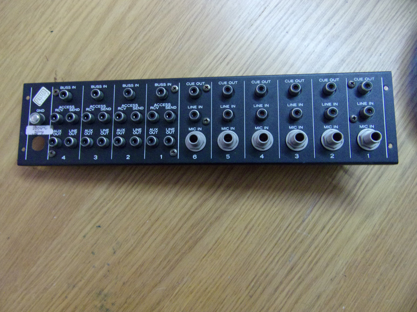 Teac 2A mixer rear panel includion phonos and jack sockets