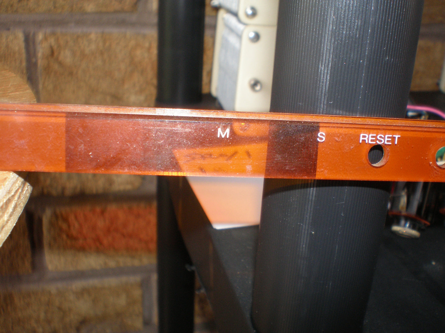 Fostex B16 orange plastic channel number panel