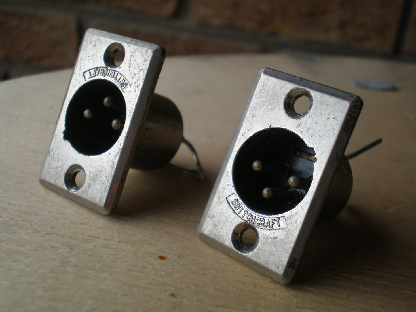 Reclaimed Switchcraft D3M XLRs male panel pack of 2