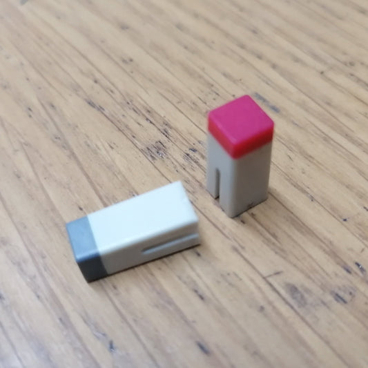 M-2600 square push button red or grey