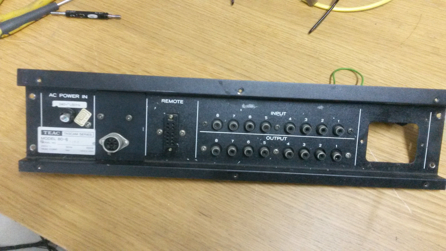 Teac 80-8 rear panel with all connectors