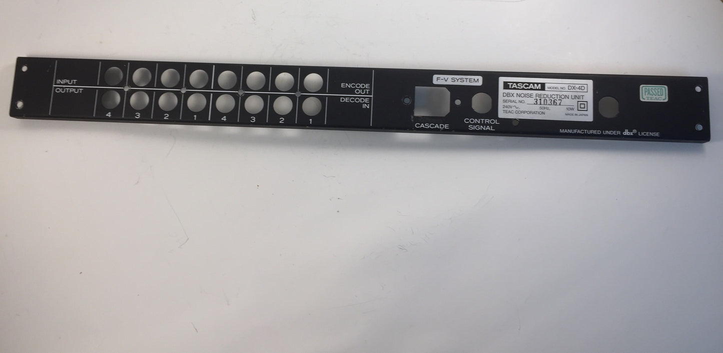 Tascam DX-4D rear panel