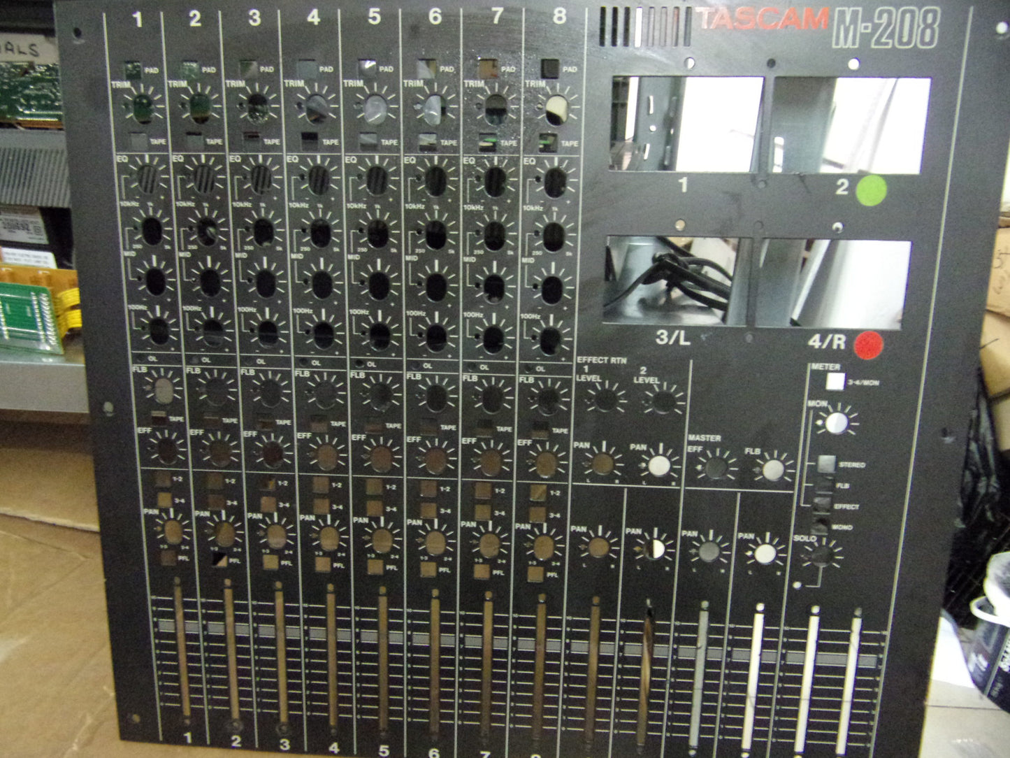 Tascam M-208 main top control panel