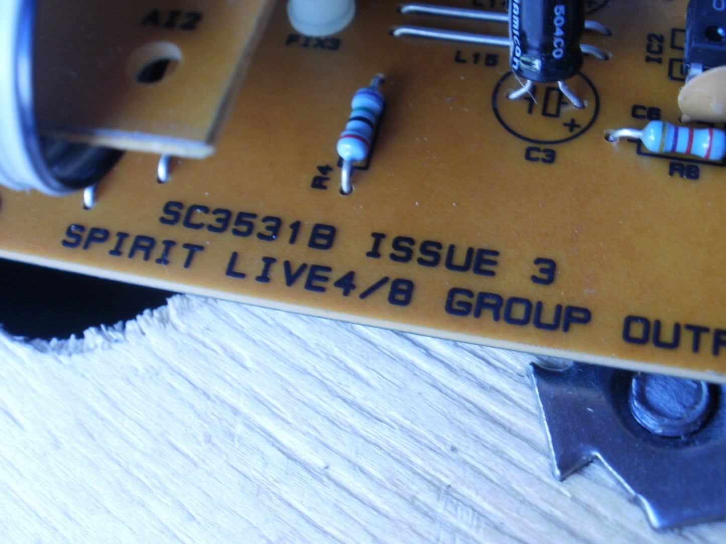 Soundcraft Spirit Live 4-8 group output board  SC3531B  And meter SC3535B various issues