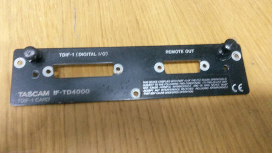 Tascam IF-TD4000 TDIF-1 rear panel (panel only)