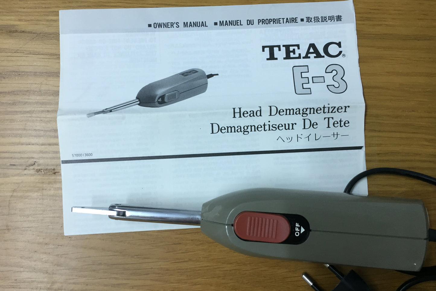 TEAC E-3 Head demagnetizer