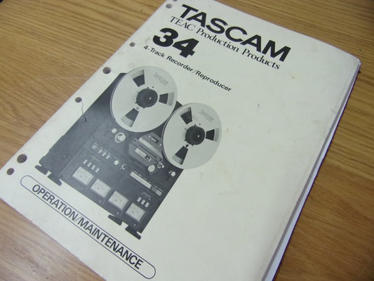 Original Tascam 34 operation/service/maintenance manual