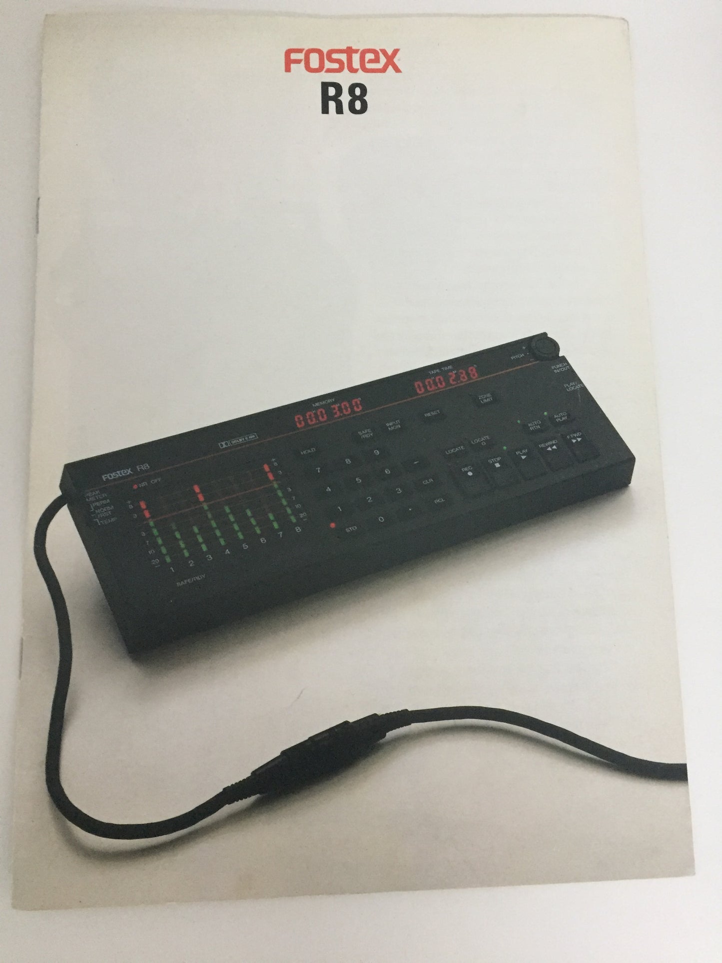 FOSTEX Model R8 8 TRACK RECORDER/REPRODUCER Owner's Manual