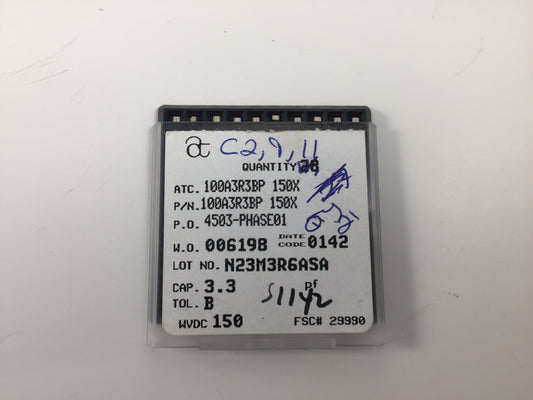 ATC 100A3R3BP 3.3 PF 150X Porcelin RF Capacitor pac of 2