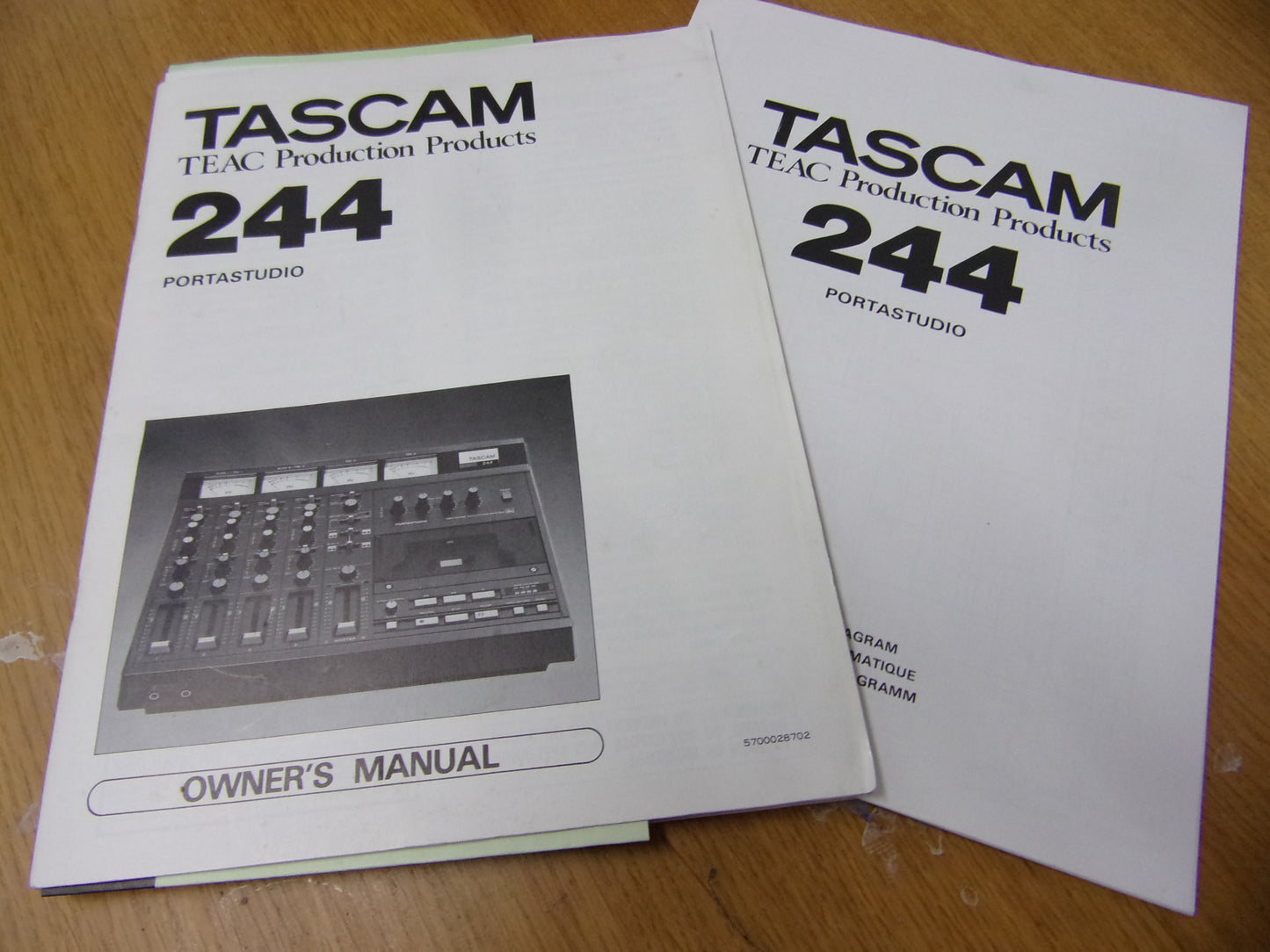 Tascam 244 Portastudio owners manual and circuits