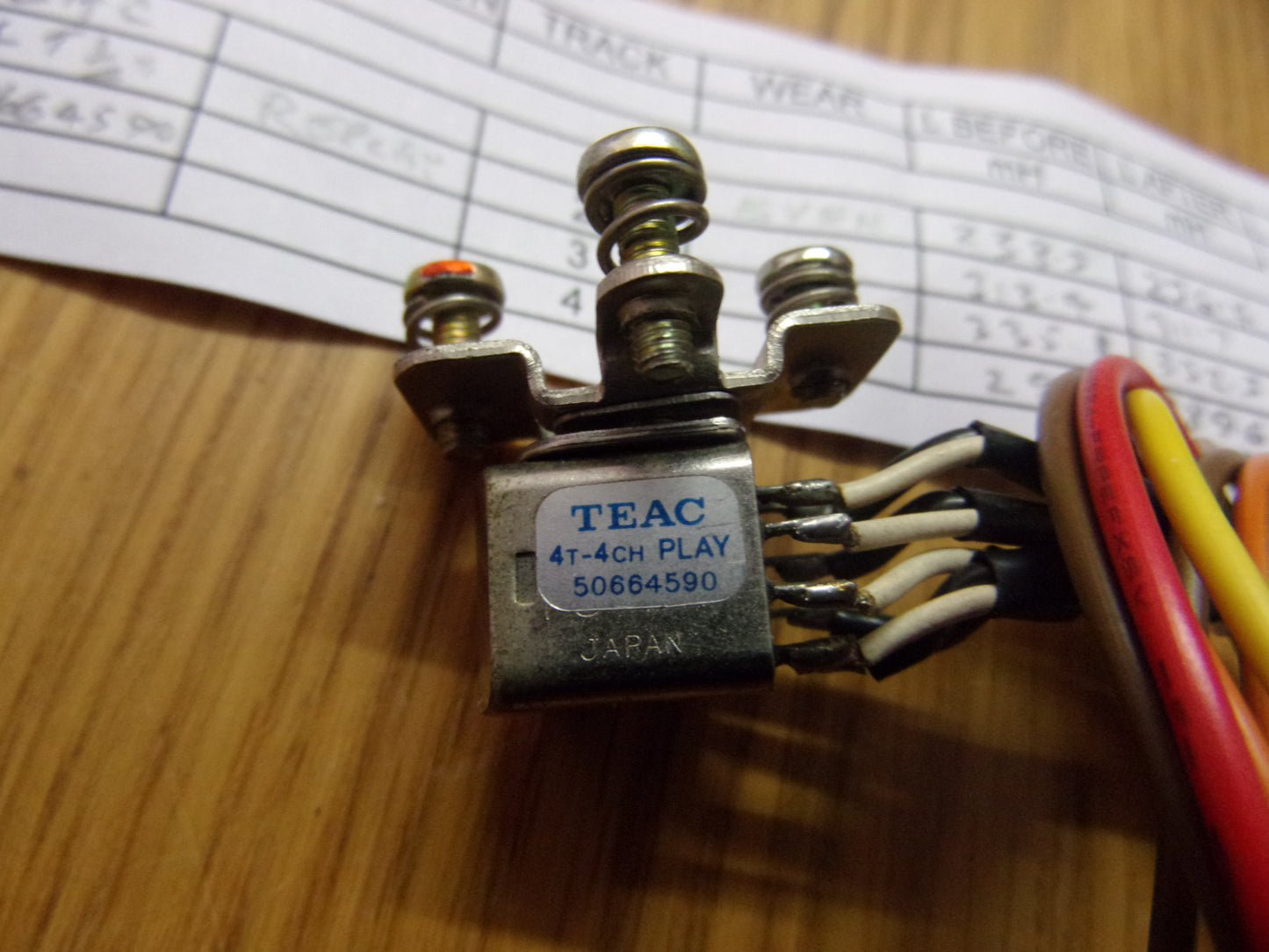Tascam TEAC  4 TRACK 4 Channel play  head 50664590
