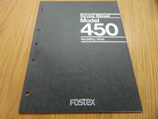 FOSTEX  MODEL 450 SERVICE MANUAL