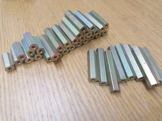 Hex spacers M4 for Teac and other machines in various sizes